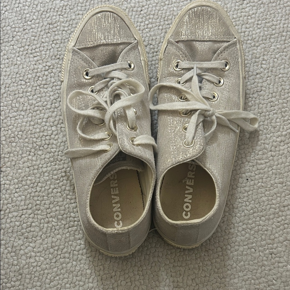 Converse Shimmering Silver Sneakers